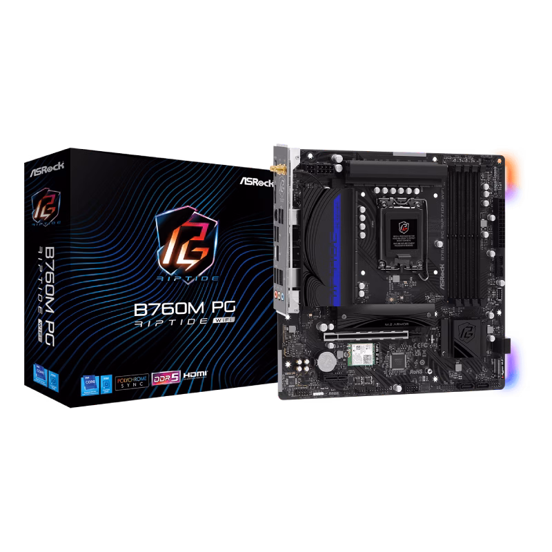 ASRock B760M PG Riptide WiFi DDR5 | 90-MXBN30-A0UAYZ | Tax Free