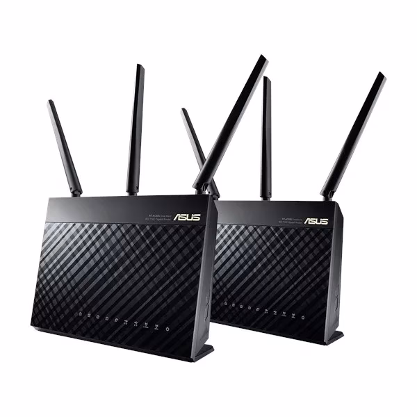 Asus AiMesh AC1900 WiFi System (RT-AC67U 2 Pack) AC1900 Dual band whole home mesh wifi system 90IG04K0-BU9100