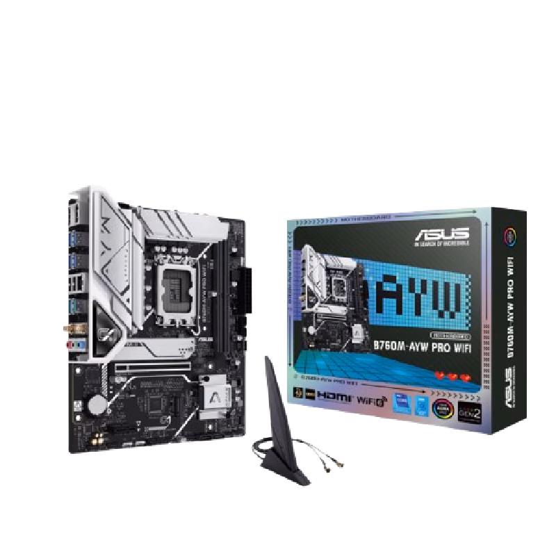 ASUS B760M-AYW PRO WIFI DDR5 mATX Motherboard | B760M-AYW-PRO-WIFI