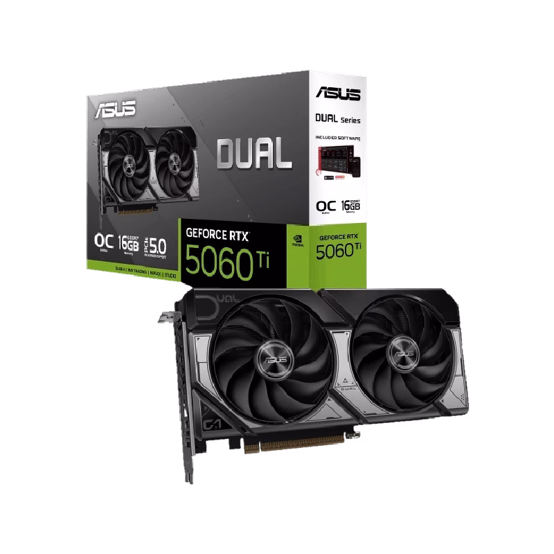 ASUS Dual GeForce RTX 5060 Ti 16GB GDDR7 OC Edition Graphics Card