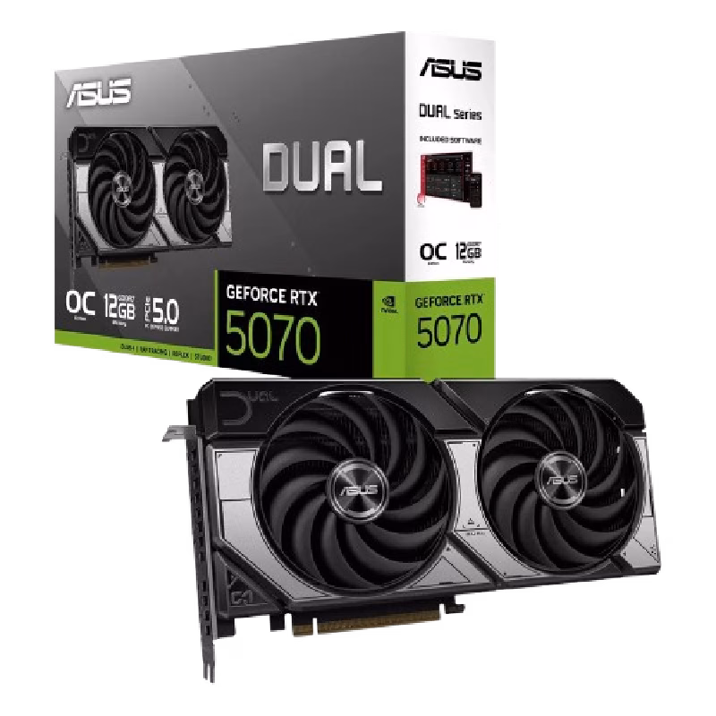 Asus Dual GeForce RTX 5070 12GB GDDR7 OC Edition | 90YV0M17-M0NA00