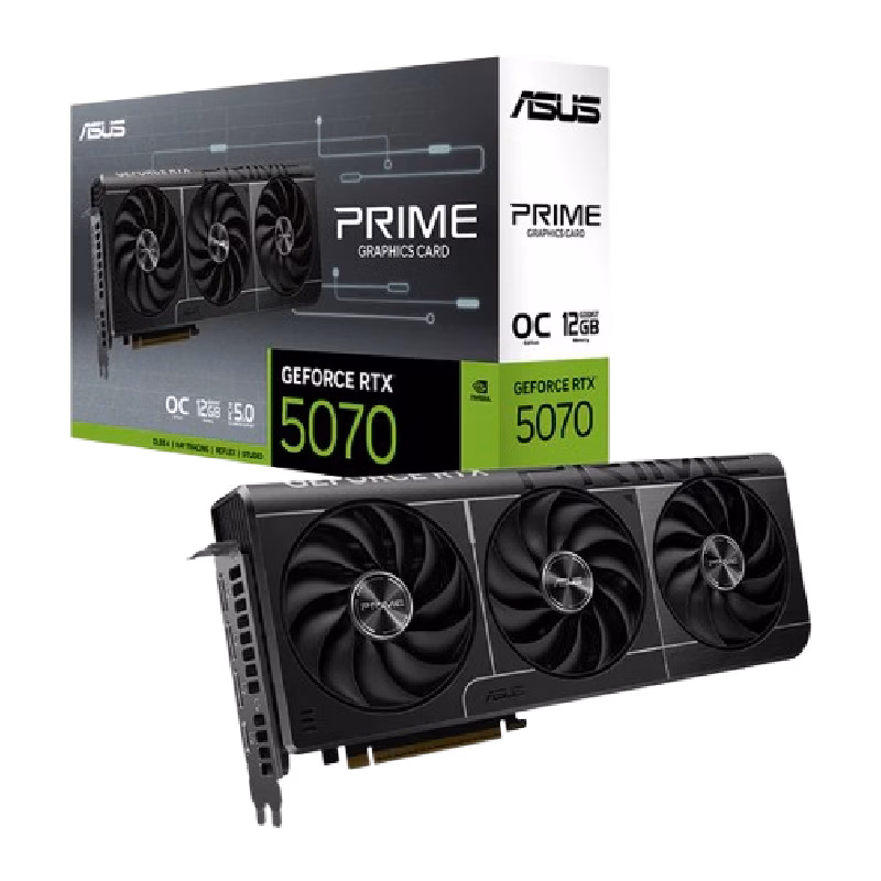 ASUS PRIME GeForce 5070 12GB GDDR7 PCI Express 5.0 DLSS | 90YV0M11-MVAA00