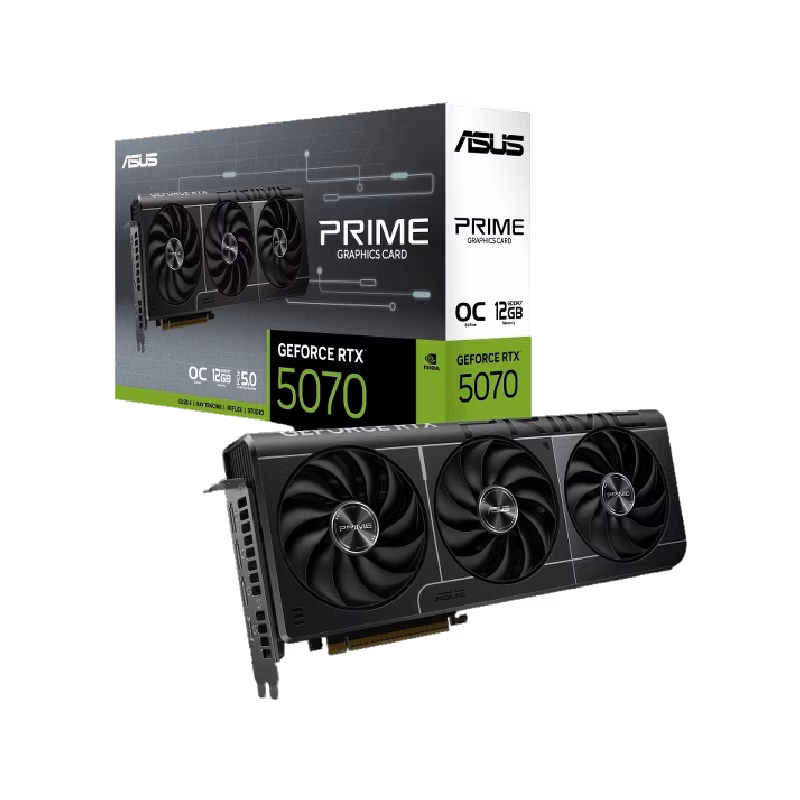 ASUS Prime GeForce RTX 5070 12GB GDDR7 OC Edition With Triple Axial-Tech Fans