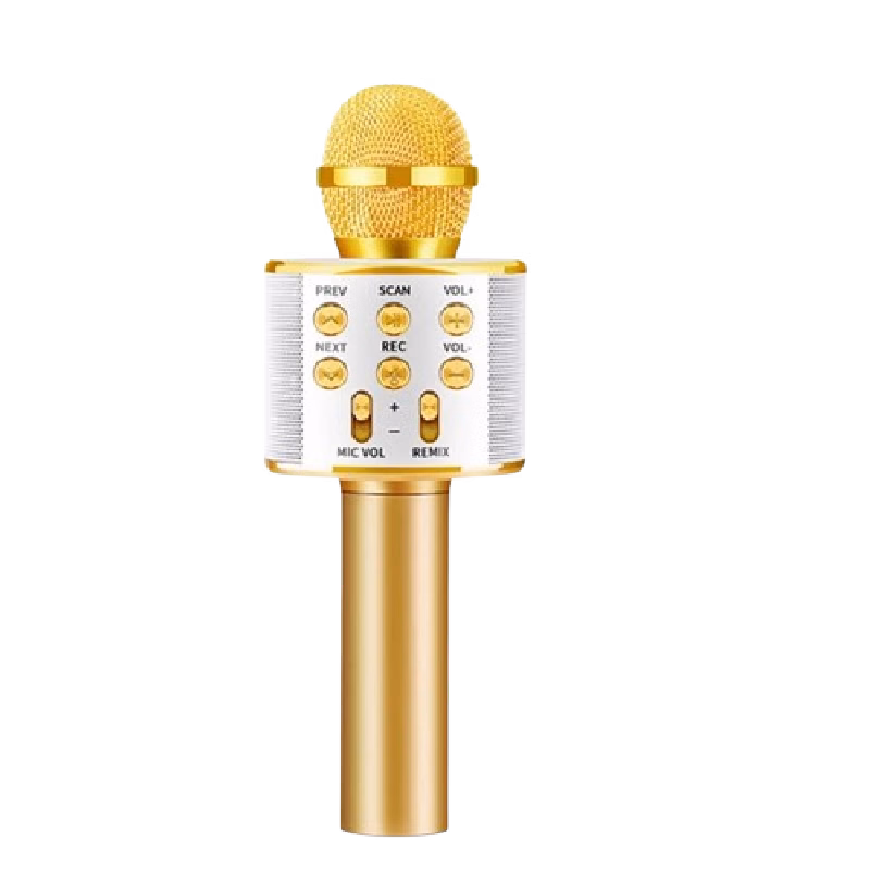 Bluetooth Karaoke Microphone Recording 3-in-1 Handheld Portable Mic Speaker | WS-858