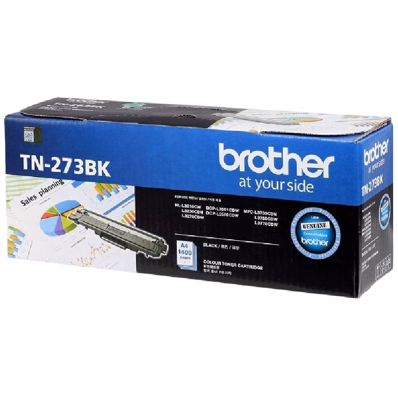 Brother Genuine Standard Yield Black Ink Printer Toner Cartridge | TN-273BK