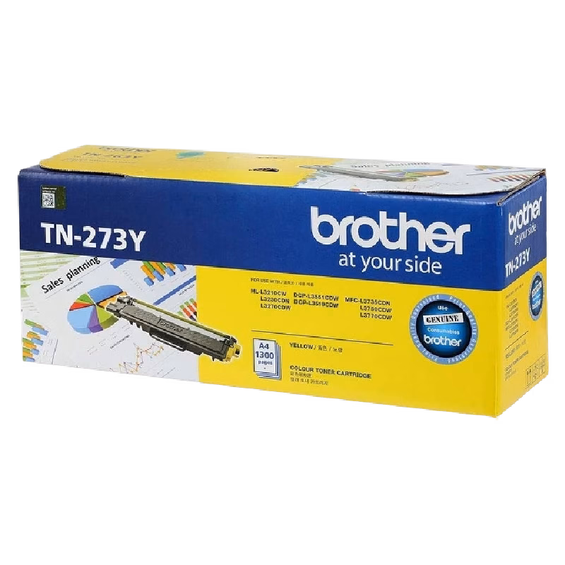 Brother Genuine TN-273Y Standard Yield Yellow Ink Printer Toner Cartridge