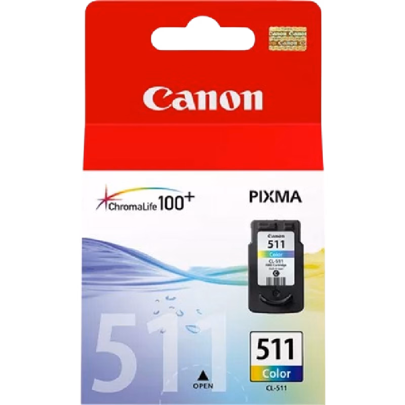 CANON Ink CL-511 for Inkjet Printing Tri Color Pack ChromaLife 100+