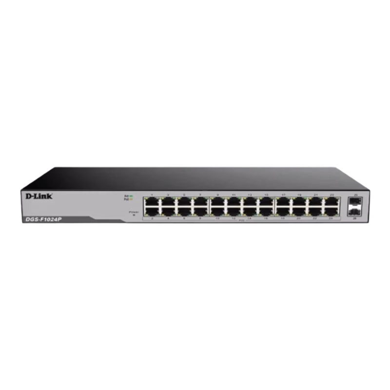 D-Link 24 Port Gigabit Unmanaged POE Switch 2 SFP Ports