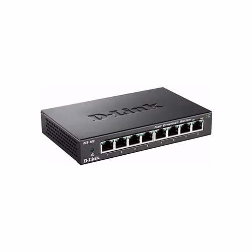 DLINK 8‑Port Fast Ethernet Unmanaged Desktop Switch DES‑108