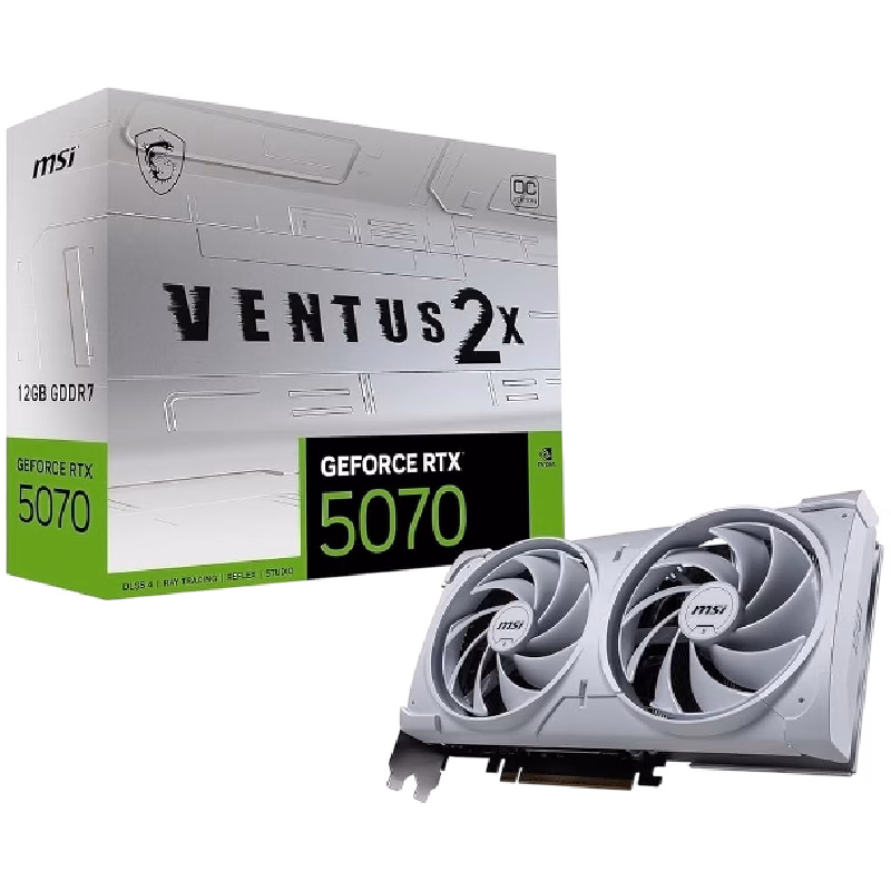 GeForce RTX 5070 12G VENTUS 2X OC WHITE | 912-V532-010 | 1 Year Warranty