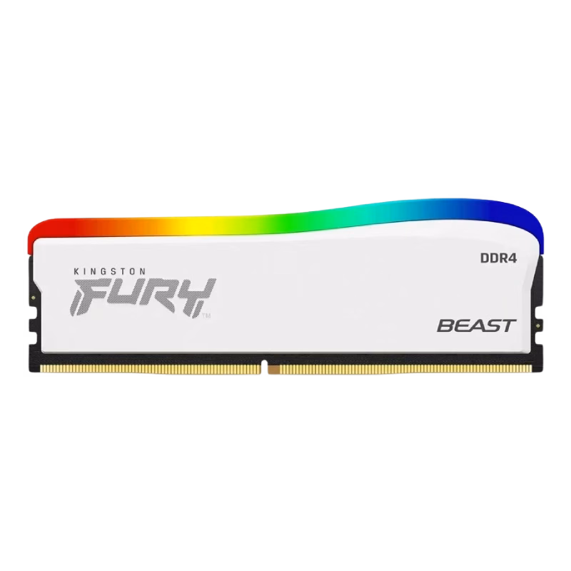 HyperX Fury Beast 16GB RGB DDR4-3600 RAM White | KF436C18BWA/16