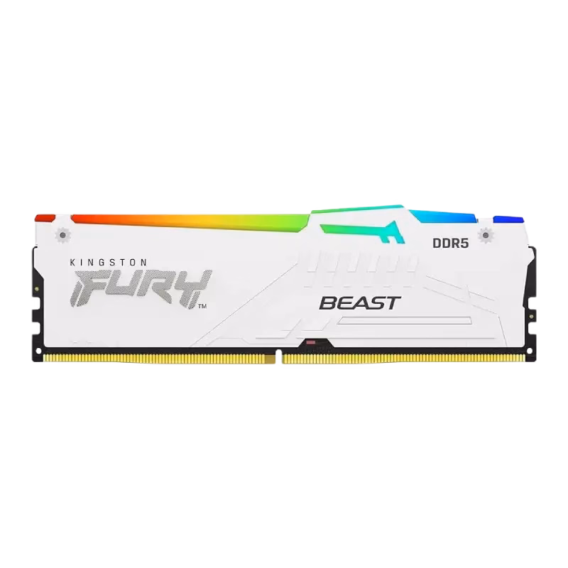 Kingston Fury Beast 16GB DDR5 RAM 5600MT/s – White | KF556C40BWA-16