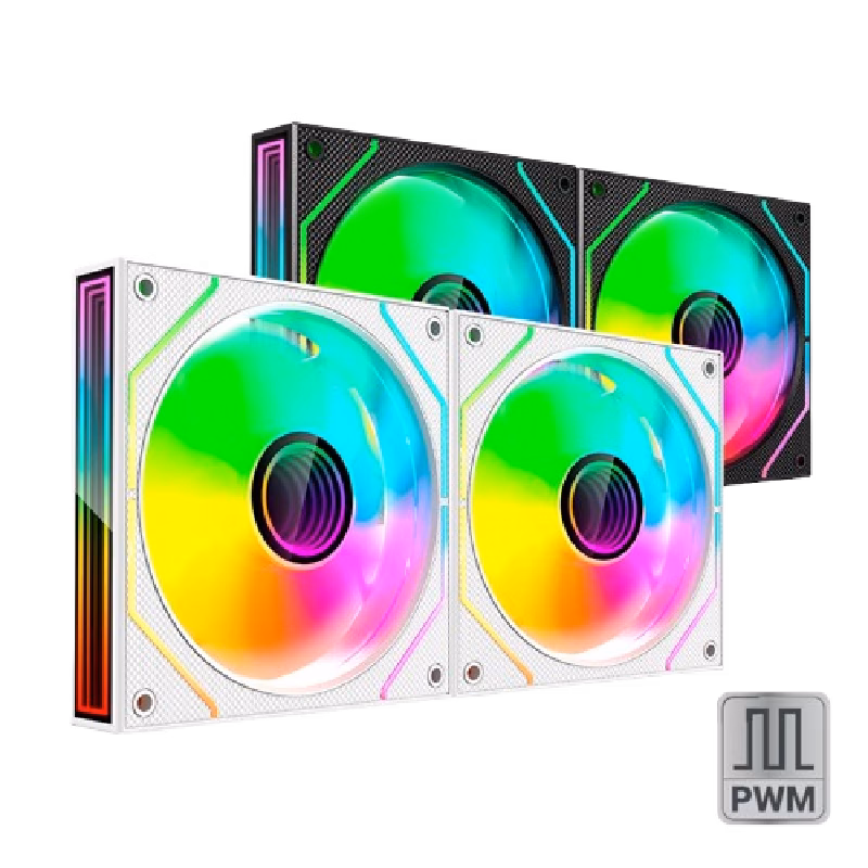 Mars Gaming ltra-Quiet Pwm 2X 120Mm Infinity Mirror Argb Gaming Fan | F3DPROX2 | Tax Free