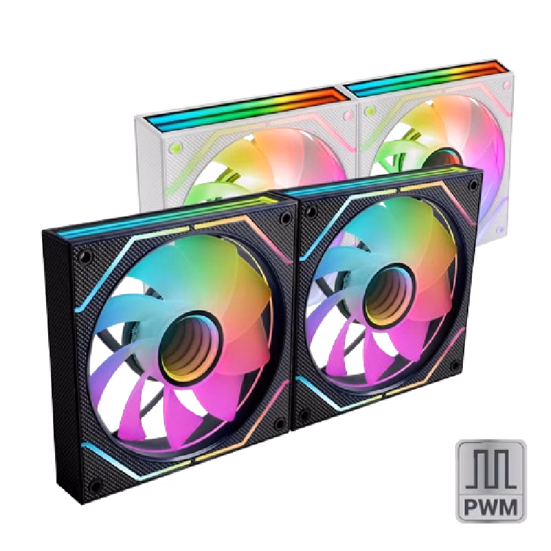 Mars Gaming Reversed Ultra-Quiet Pwm 2X 120Mm Infinity Mirror Argb Gaming Fan | MF3DPROX2R | Tax Free