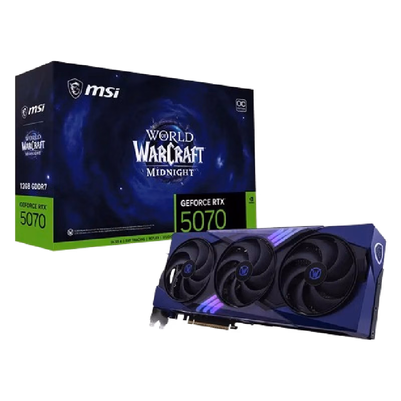 MSI GeForce RTX 5070 12GB World of Warcraft MIDNIGHT VOID EDITION OC | 1 Years Warranty