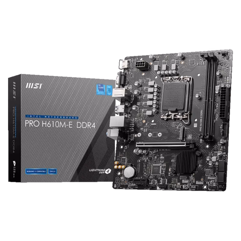 MSI Pro H610M-E DDR4 Motherboard | 911-7D48-001