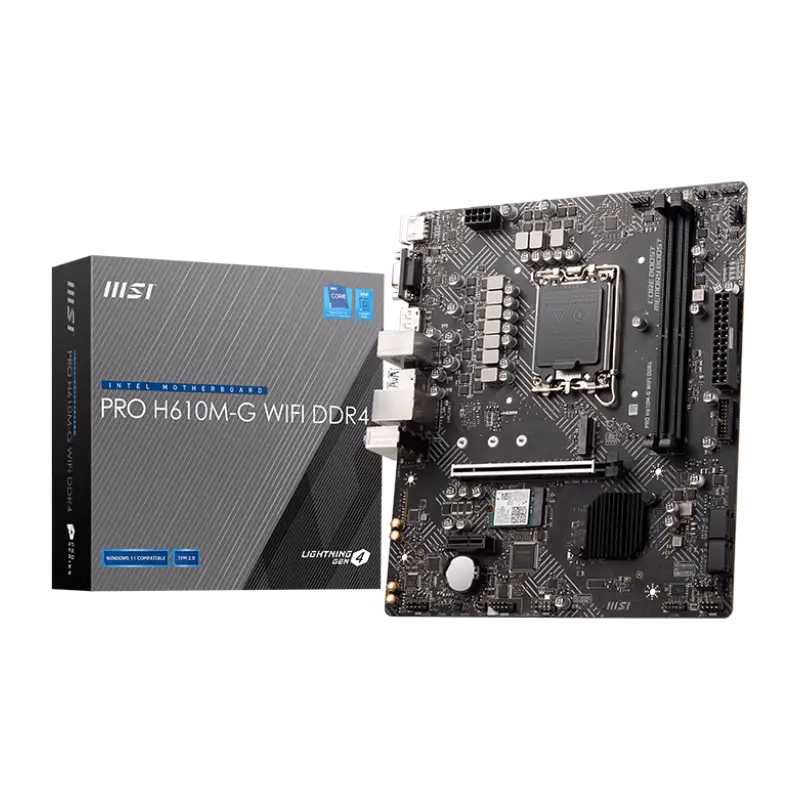 MSI PRO H610M-G Wi-Fi DDR4 Motherboard | 911-7D46-070