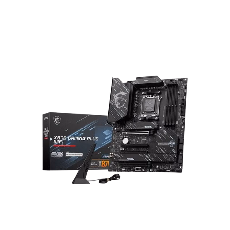 MSI X870E GAMING PLUS WIFI AMD AM5 Motherboard With 4x DDR5 Memory Channels