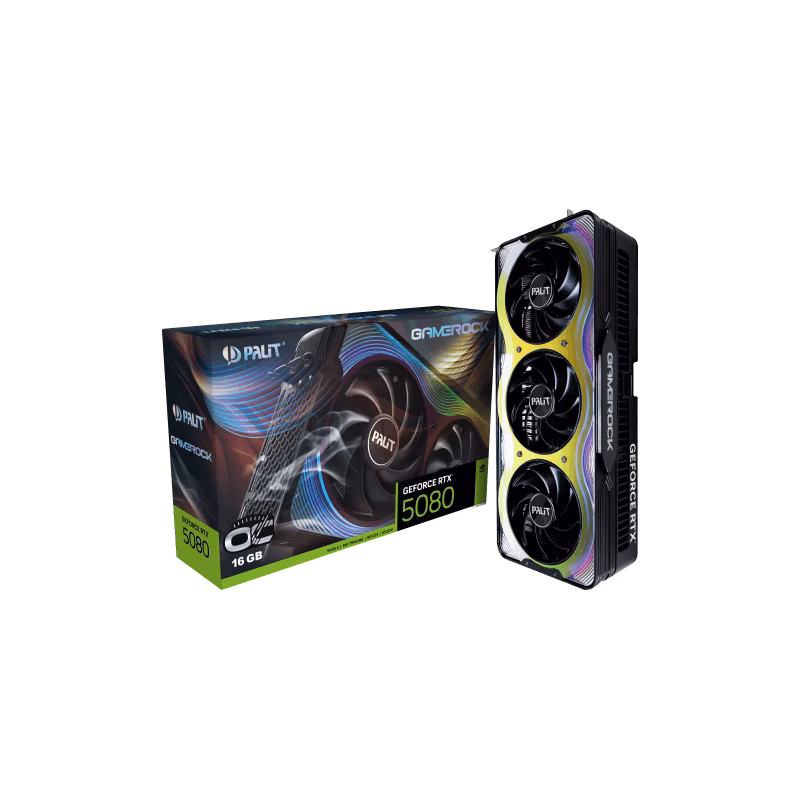 Palit GeForce RTX 5080 GameRock OC 16GB Graphics Card | NE75080T19T2-GB2030Gv | Tax Included