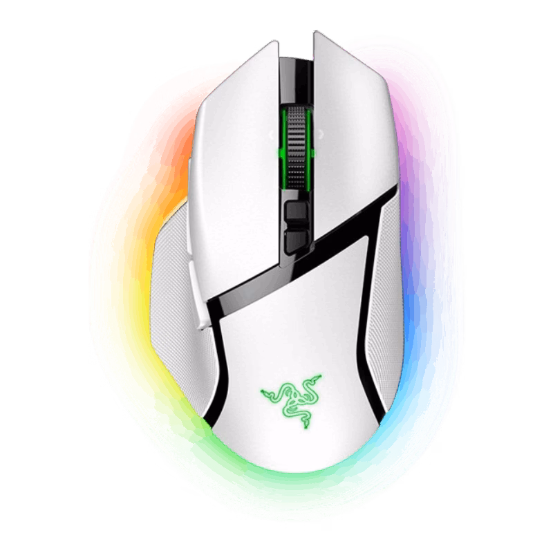 Razer Basilisk V3 Pro Wireless Gaming Mouse – White | RZ01-04620200-R3G1 | 2 Years Warranty