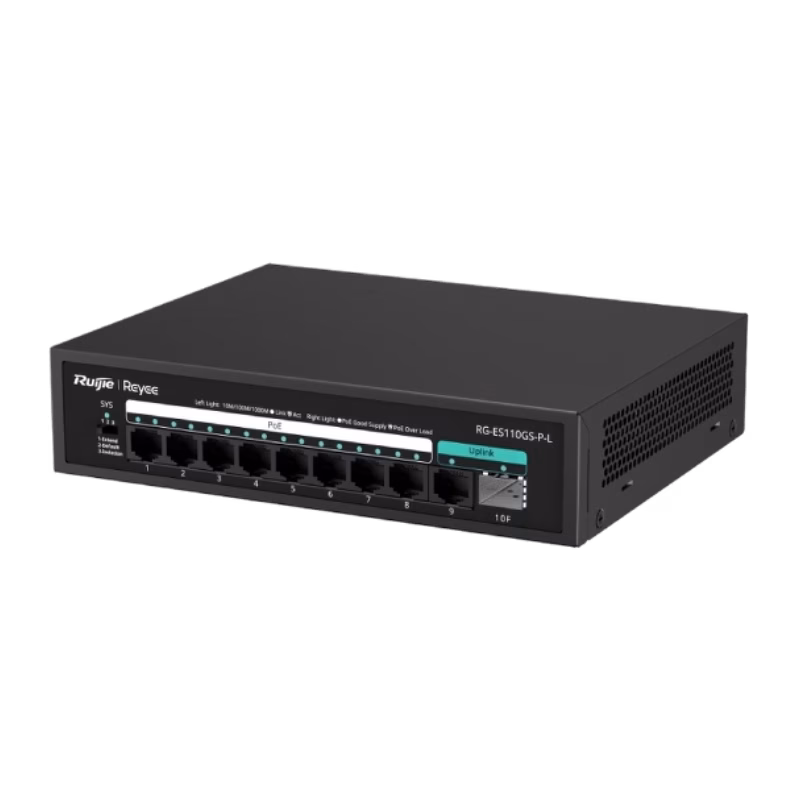 Ruijie Reyee RG-ES110GS-P-L 10-Port 10/100/1000 Mbps Unmanaged PoE Switch | Tax Included