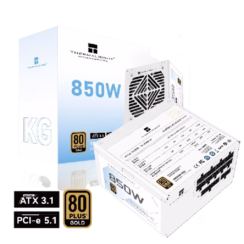 Thermalright KG-850 850W Gold Fully Modular ATX 3.1 PSU White Color