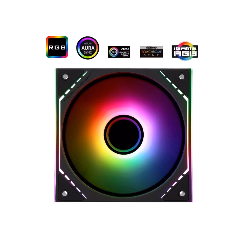 Thermalright TL-M12R-S 120mm Reverse ARGB Case Fan infinity Mirror Design Black