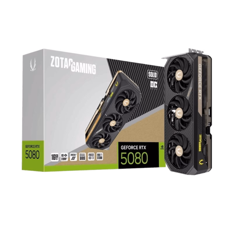 ZOTAC GAMING GeForce RTX 5080 SOLID OC Graphics Card | ZT-B50800J-10P | Tax Free