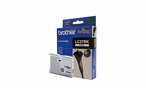 The Brother LC37BK Black Ink Cartridge – Single Pack. Prints 350 pages.