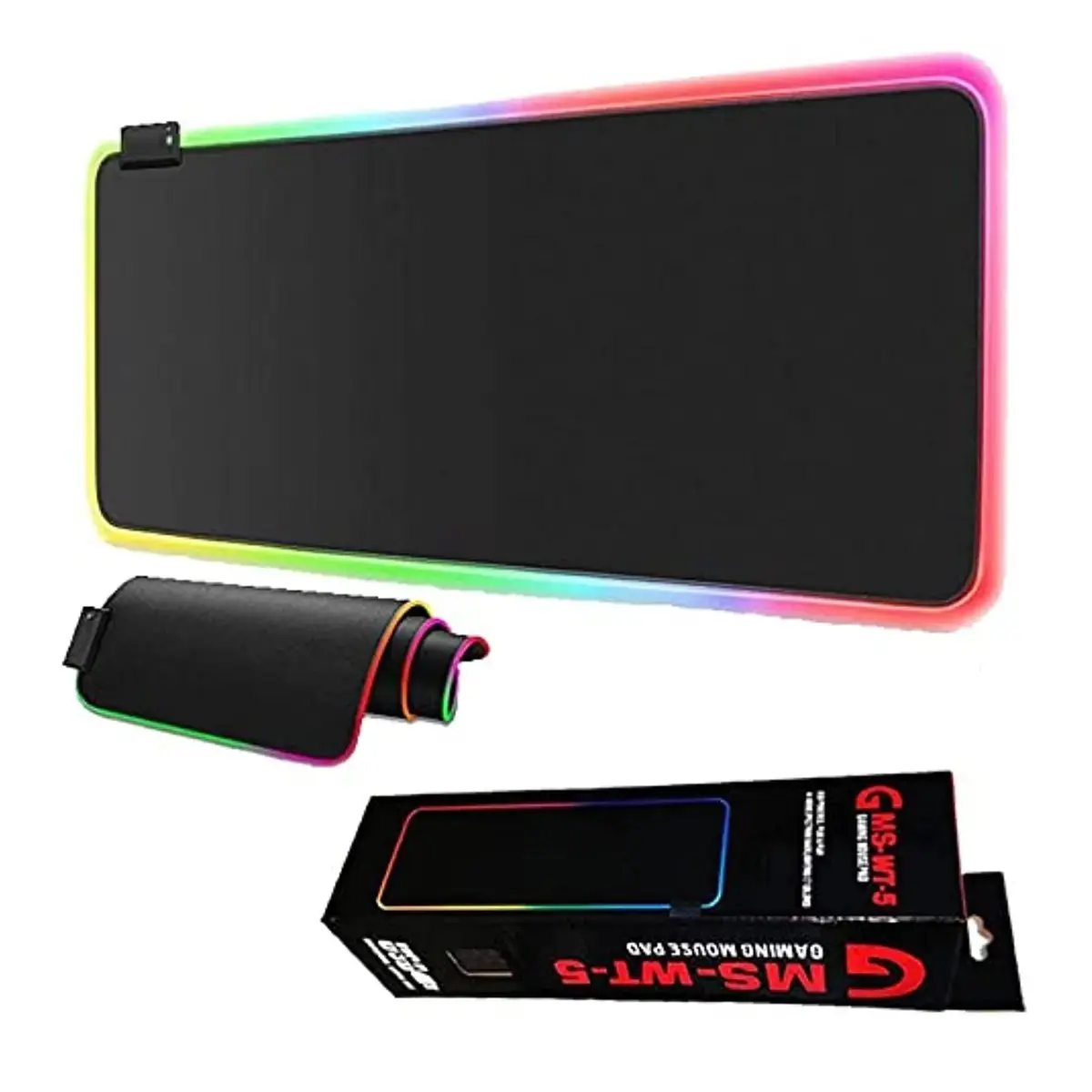 GMS WT-5 RGB Gaming Mouse Pad 80x30cm Extended Stitched Edges -12 Lighting Modes