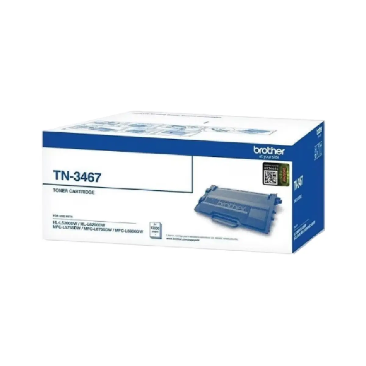 Brother 12000 pages toner catridge (HL-L6200DW, HL-L6400DW, MFC-L5755DW, MFC-L6900DW) | TN-3467