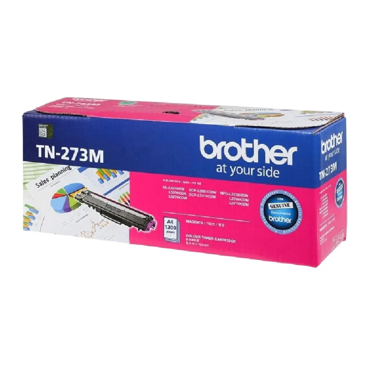 Brother Genuine TN-273M Standard Yield Magenta Ink Printer Toner Cartridge