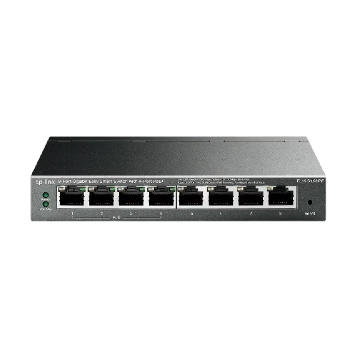 TP-Link Switch 8-Port Gigabit Easy Smart Switch with 4-Port PoE+ | TL-SG108PE 4.2