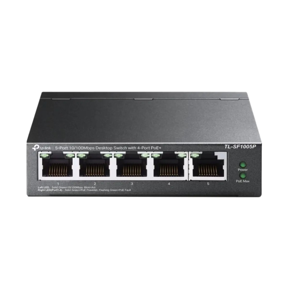 TP-link 5-Port 10/100Mbps Desktop Switch with 4-Port PoE+ | TL-SF1005P