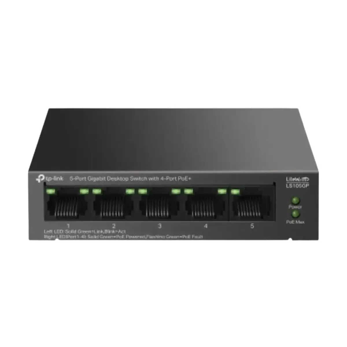 TP-Link 5-Port Gigabit Desktop Switch with 4-Port PoE+ | LS105GP
