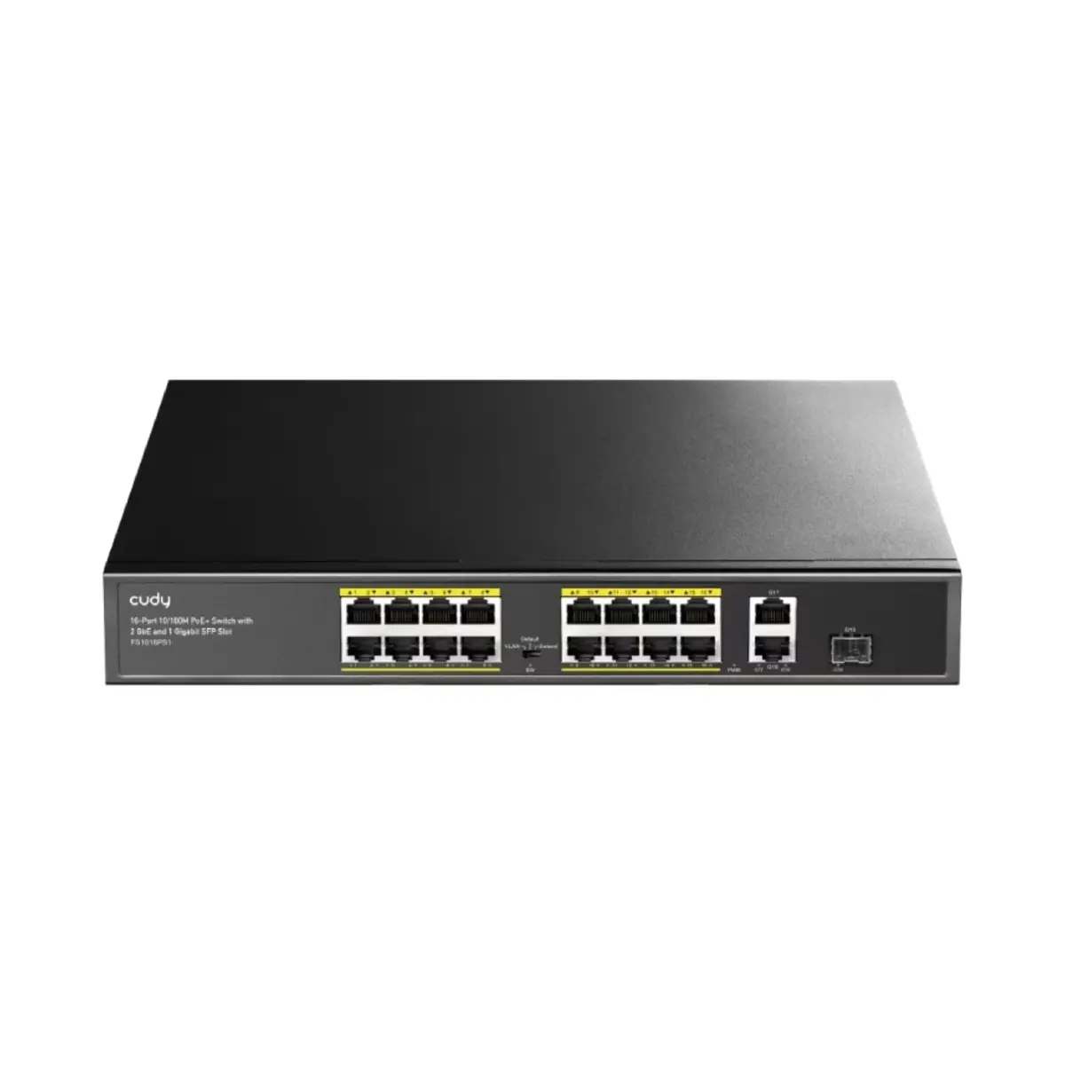 Cudy 16-Port PoE+ Switch – 2 Uplink 1SFP Ports 200W | FS1018PS1