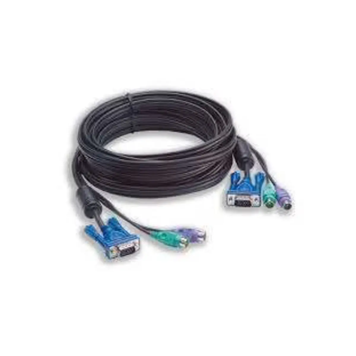 EUSSO KVM SWITCH UKC8300-5PT 1-to-3 5m PS/2 D-type KVM Cable for UKS8104-D4T / 8108-ROT / 8116-ROT