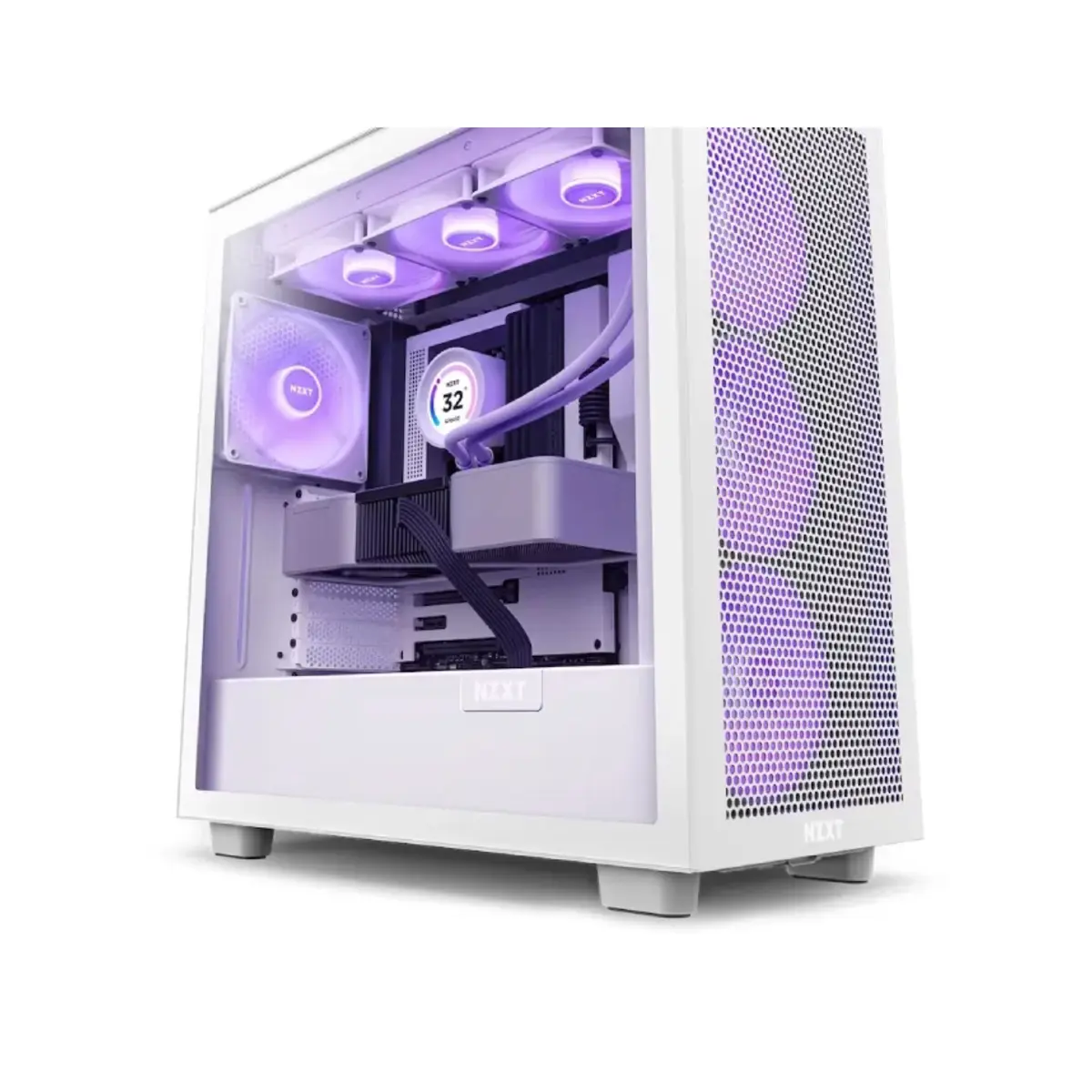 NZXT H7 Flow RGB White Mid-Tower Airflow Case | CM-H71FW-R1