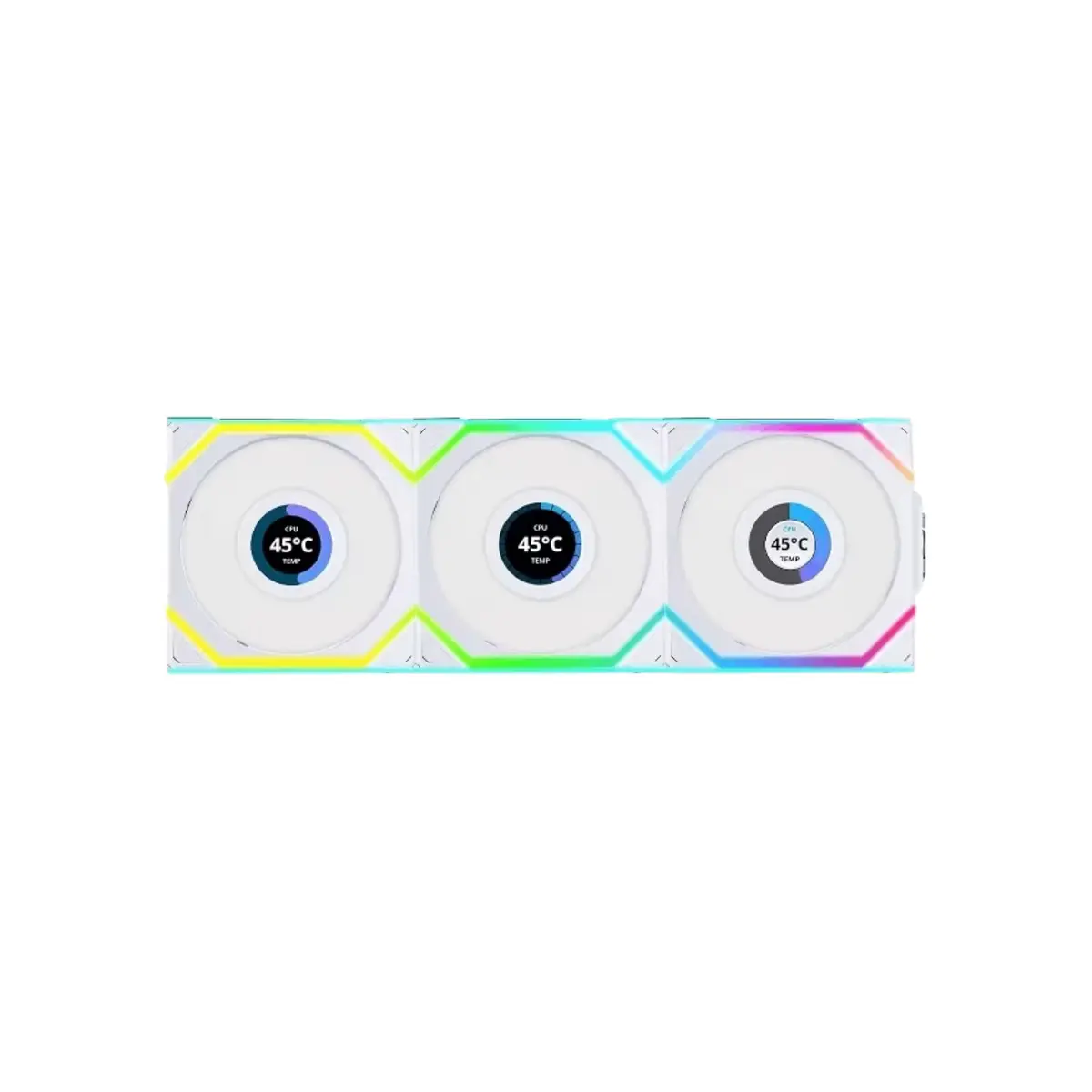 Lian Li UNI FAN SL Wireless LCD 120 White Triple Pack With Controller