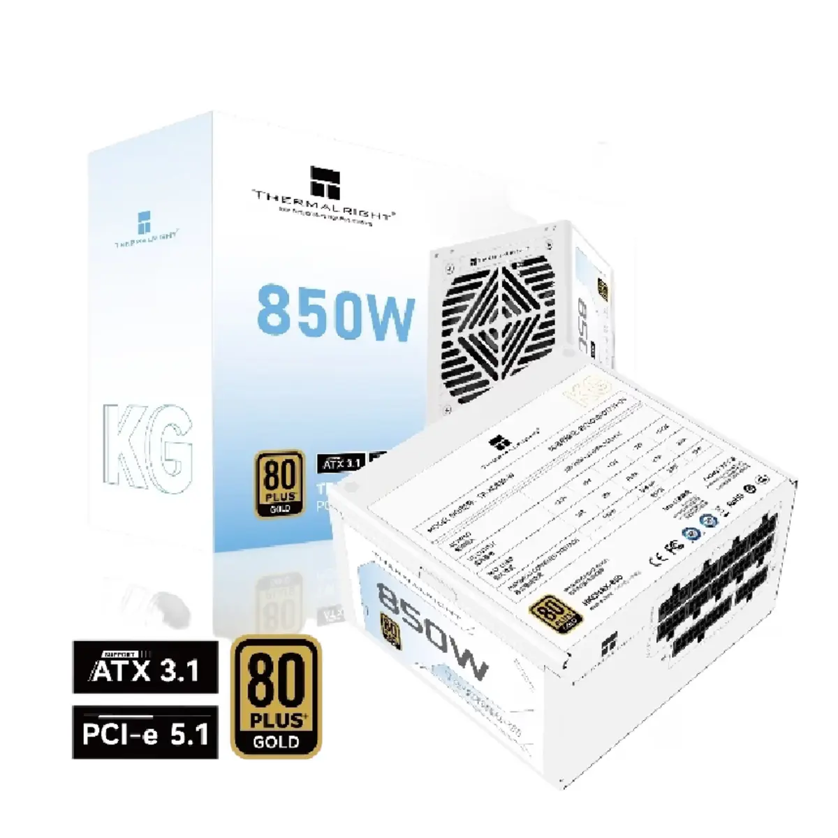 Thermalright KG-850 850W Gold Fully Modular ATX 3.1 PSU White Color