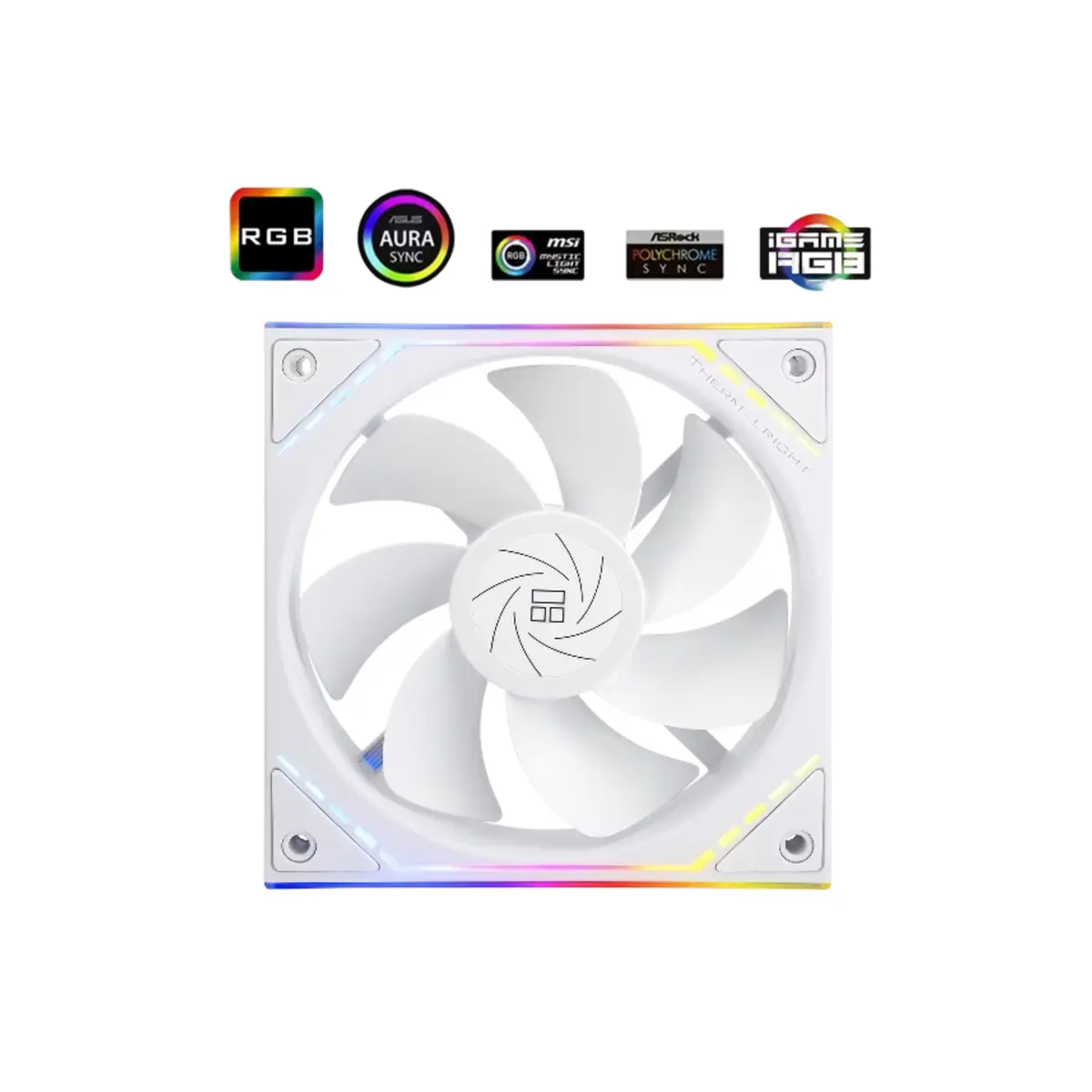 Thermalright TL-M12RW 120mm Reverse ARGB Case Fan infinity Mirror Design White