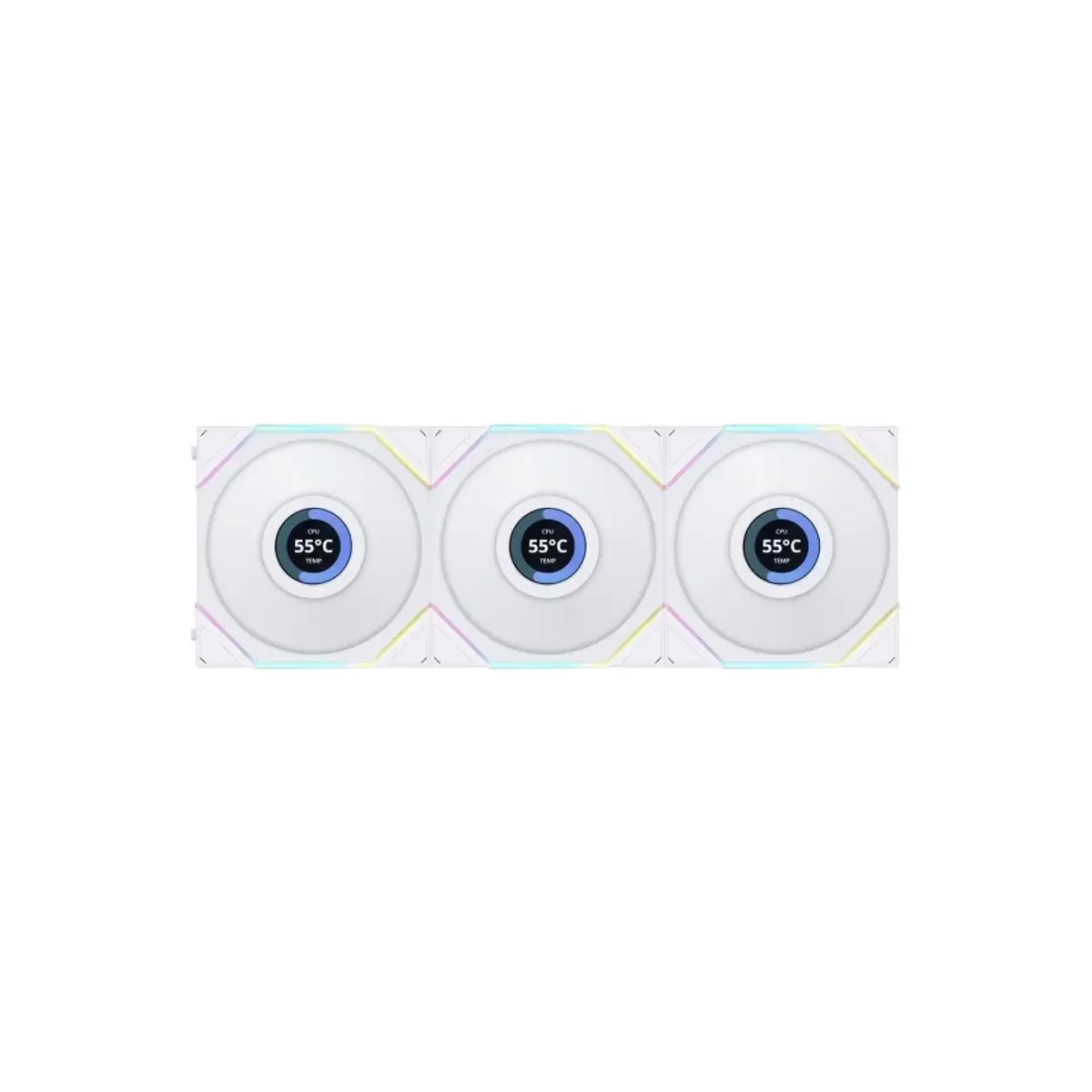 Lian Li UNI FAN TL-LCD Wireless 120 White Triple Pack With Controller