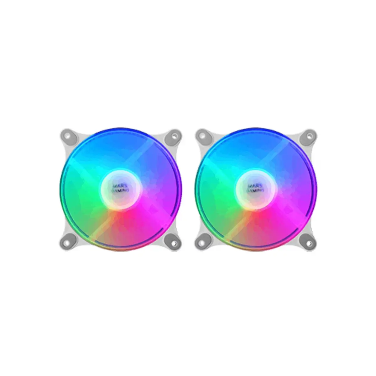 Mars Gaming MF-DUOW FRGB Fan Kit | White | Tax Free