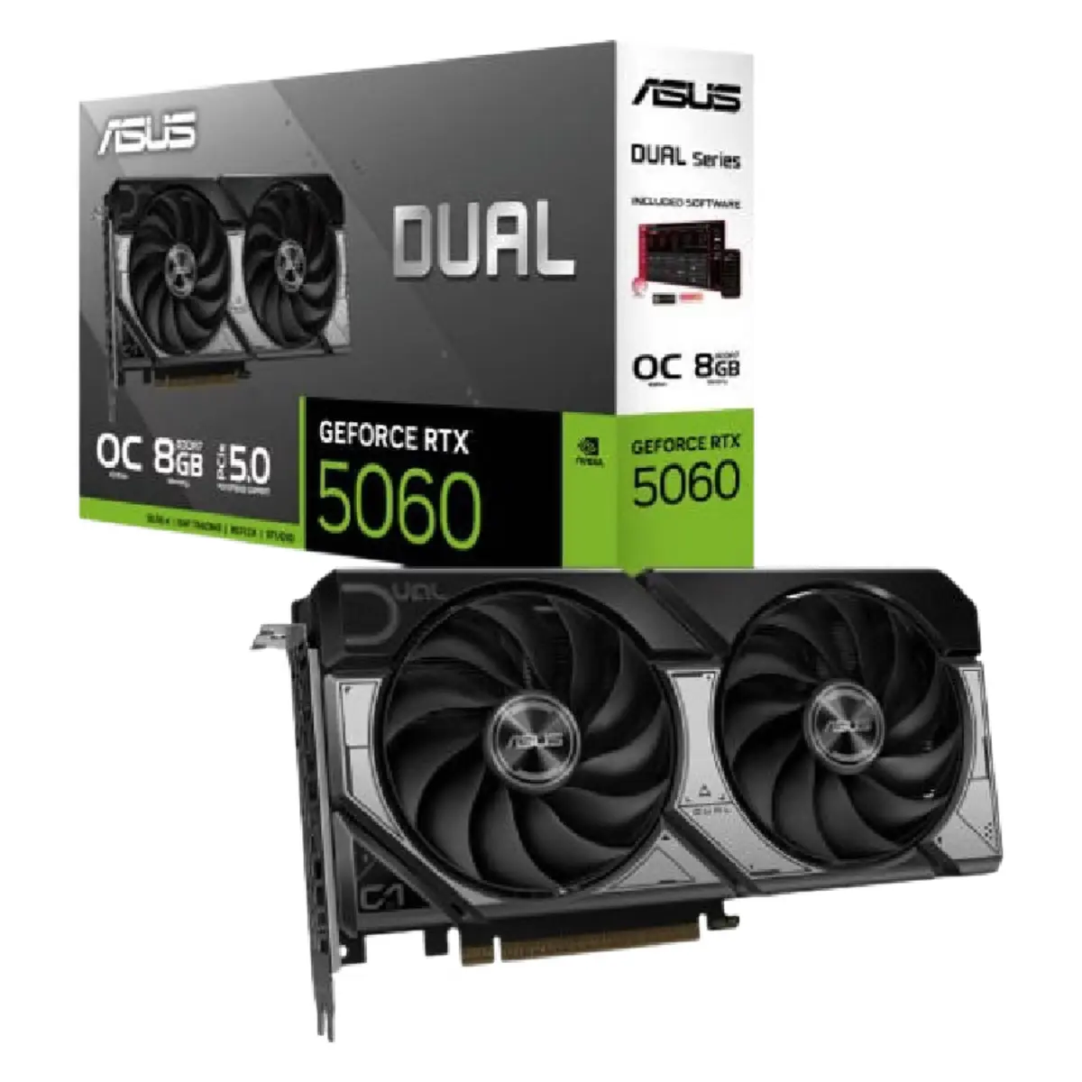 ASUS Dual GeForce RTX 5060 8GB GDDR7 OC Edition Graphics Card | DUAL-RTX5060-O8G