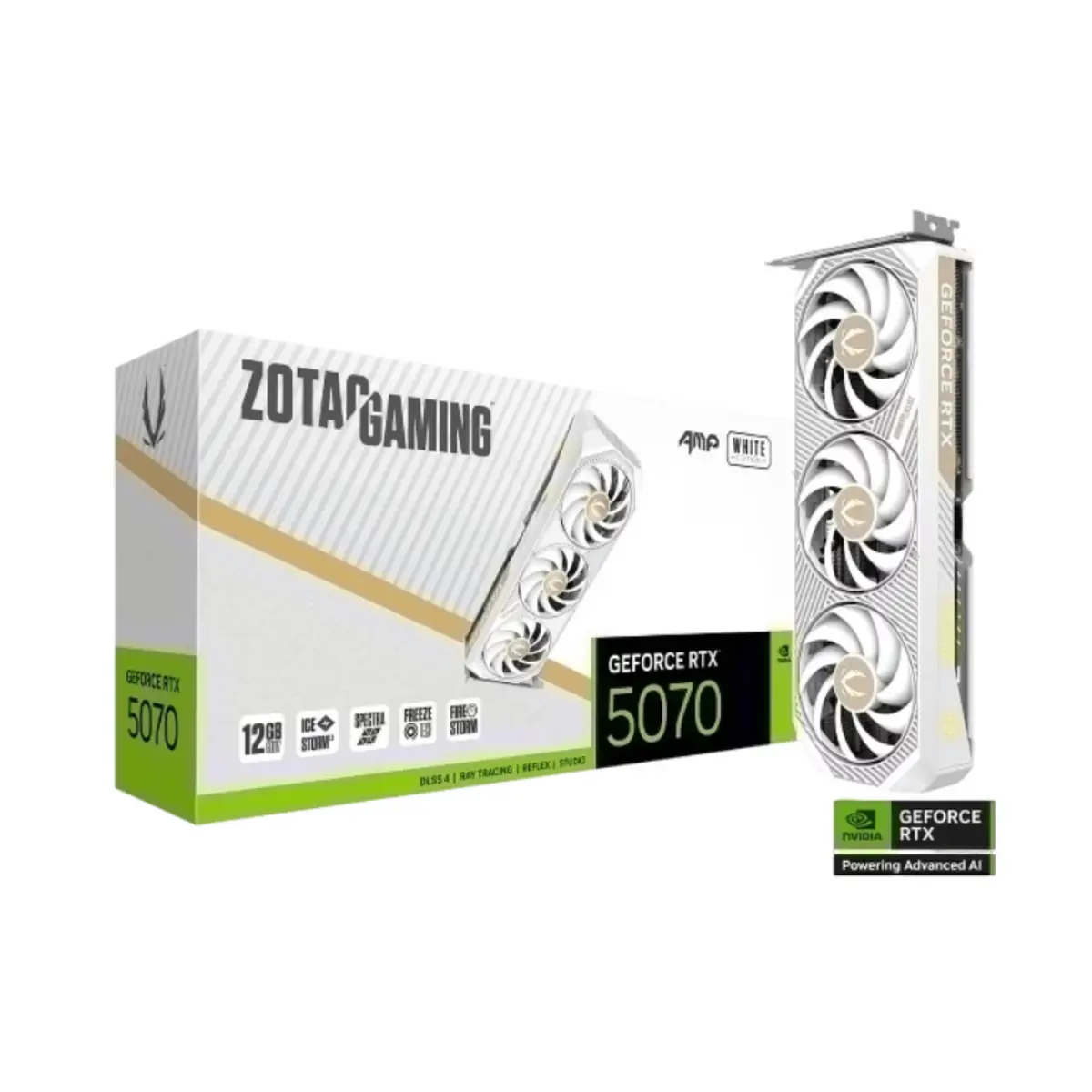 ZOTAC GAMING GeForce RTX 5070 12GB AMP Graphics Card | White Edition | ZT-B50700FQ-10P | Tax Included