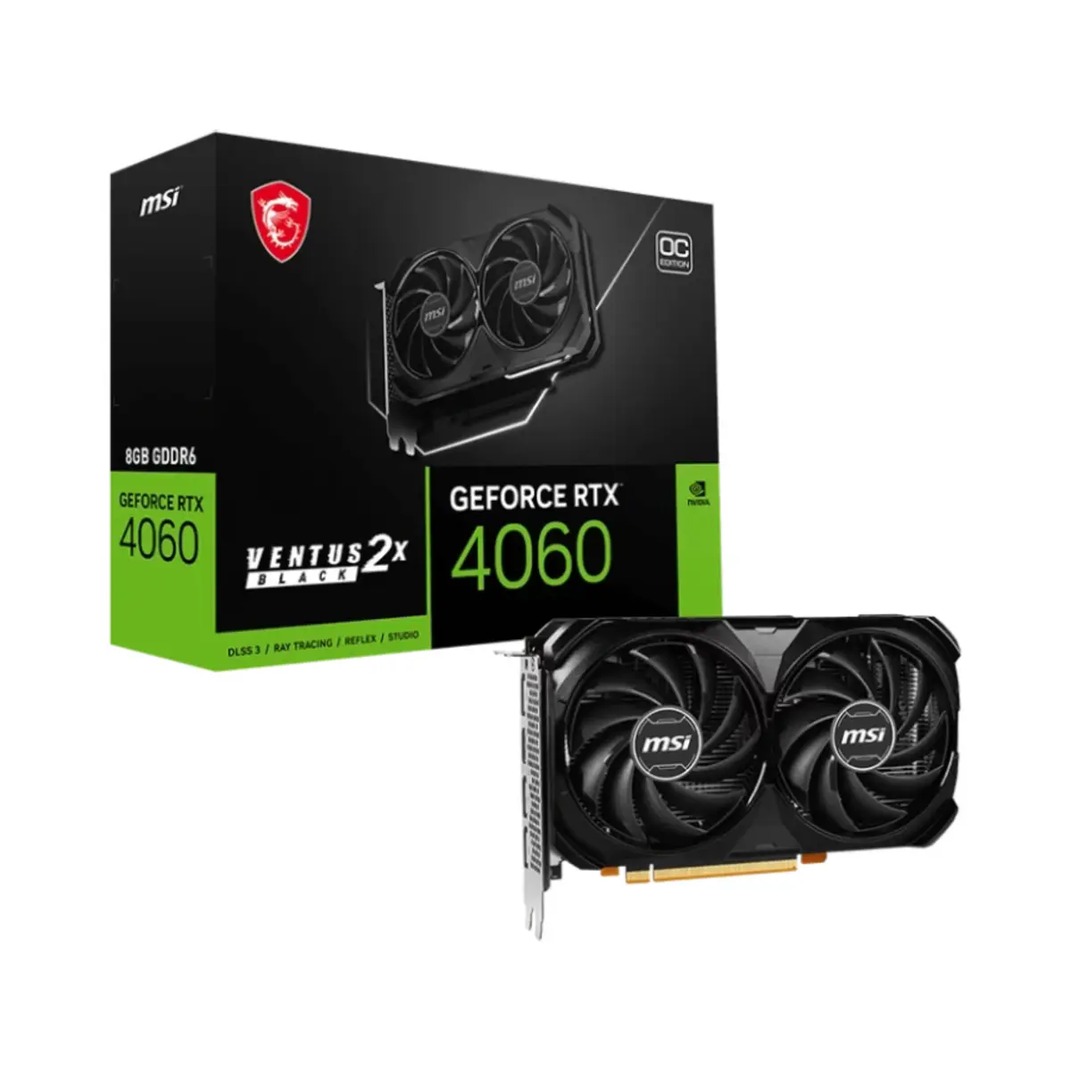 MSI GeForce RTX 4060 Ventus 2X 8GB OC | 912-V516-012 | Tax Free