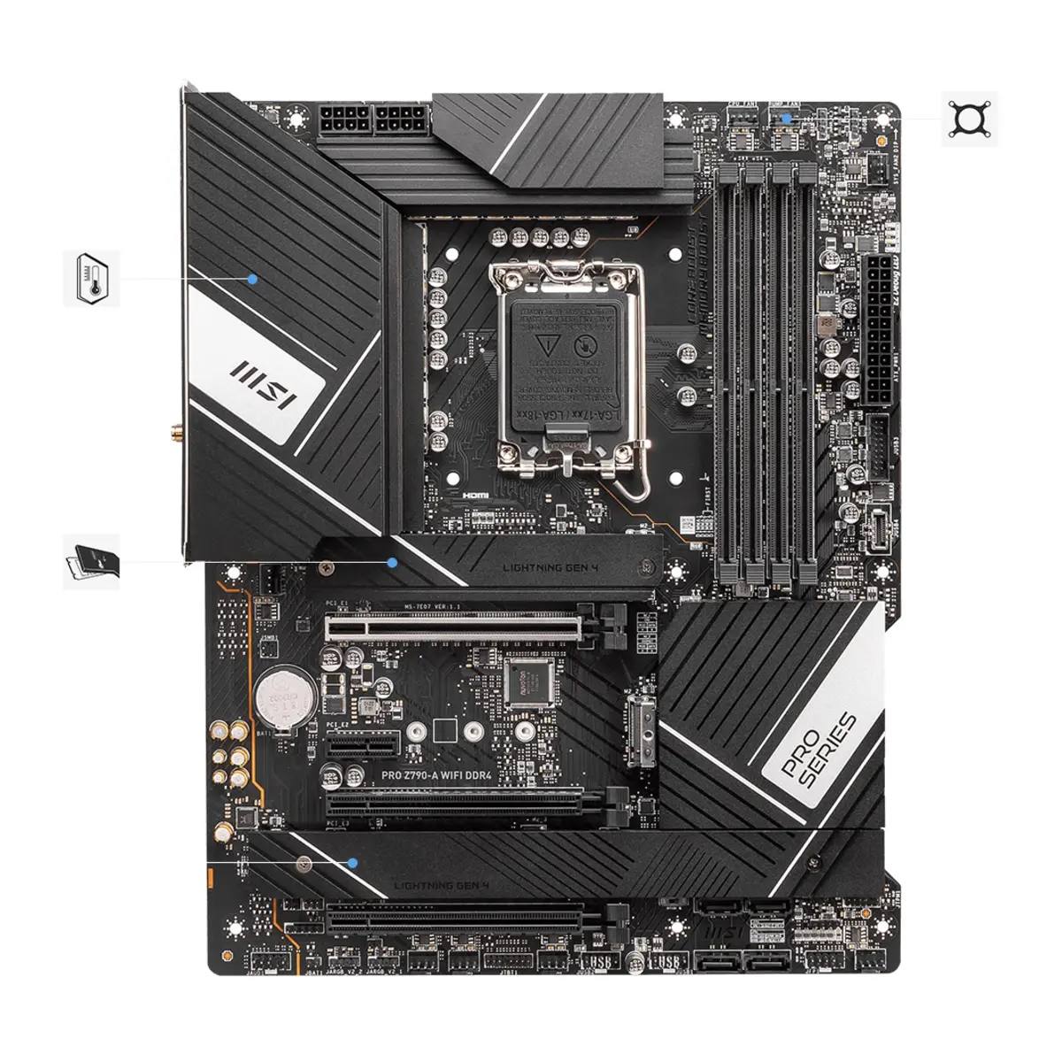 MSI PRO Z790-A Max WIFI LGA 1700 Intel Z790 SATA 6Gb/s DDR5 3 years warranty