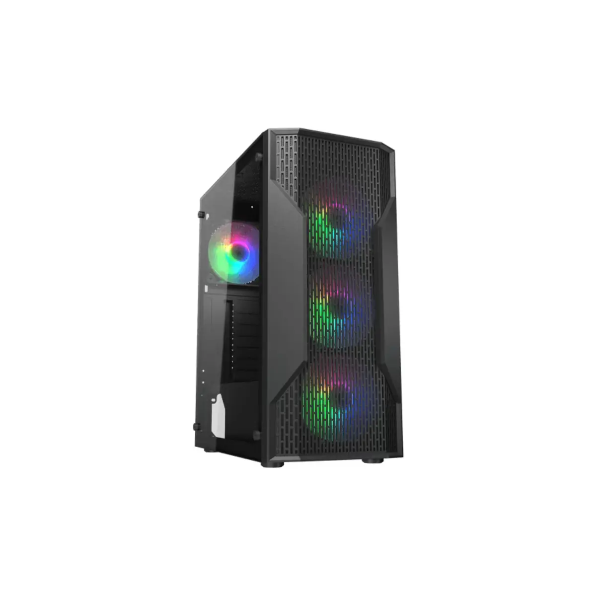 Cougar MX110 RGB Mid Tower PC Case With 4 Pre-Installed Fixed RGB Fans | 382BD20.0001
