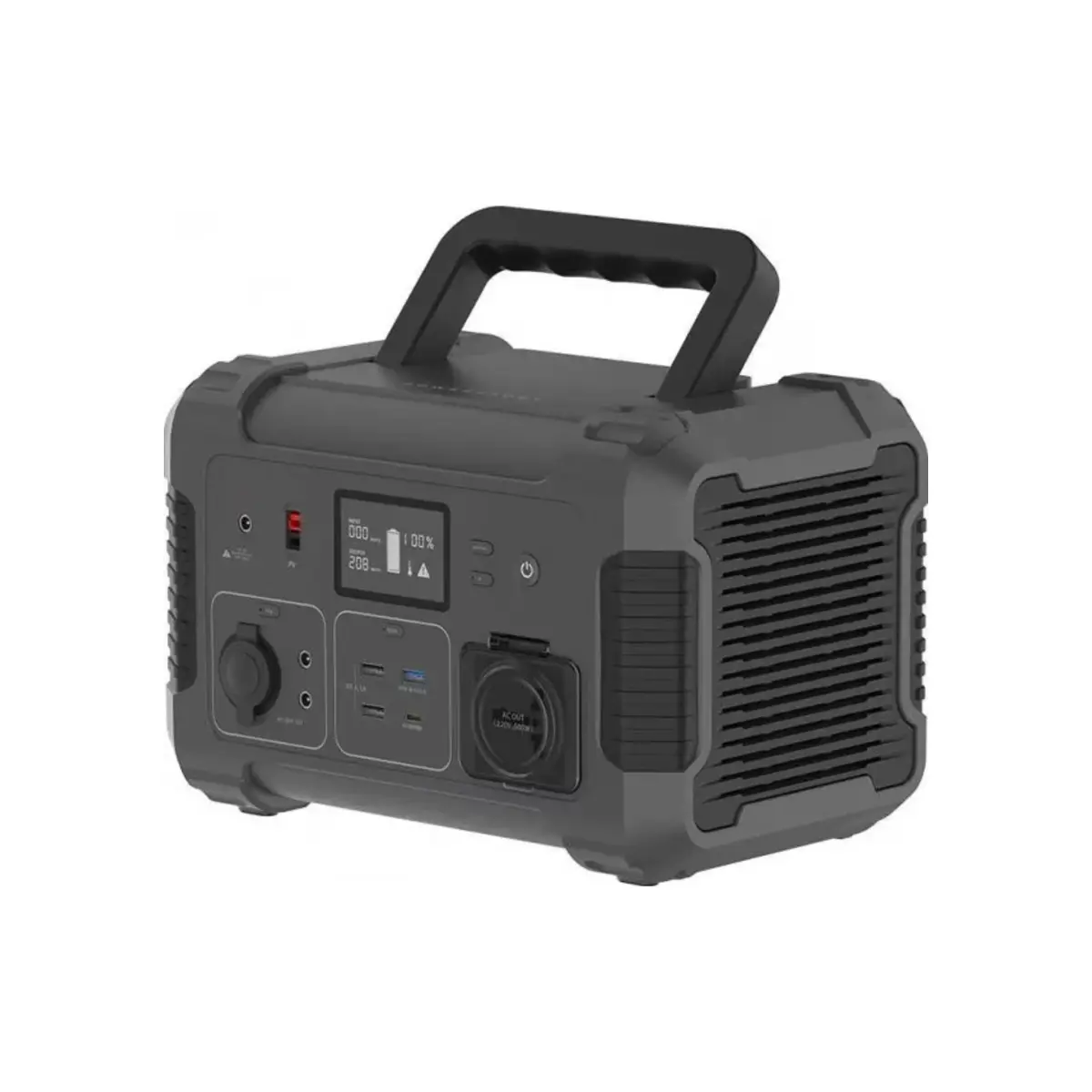 Powerology Portable Power Generator,140400mAh,500 Watts Max Surge,QC 18W, PD 45W, Black|PGN500PDBK