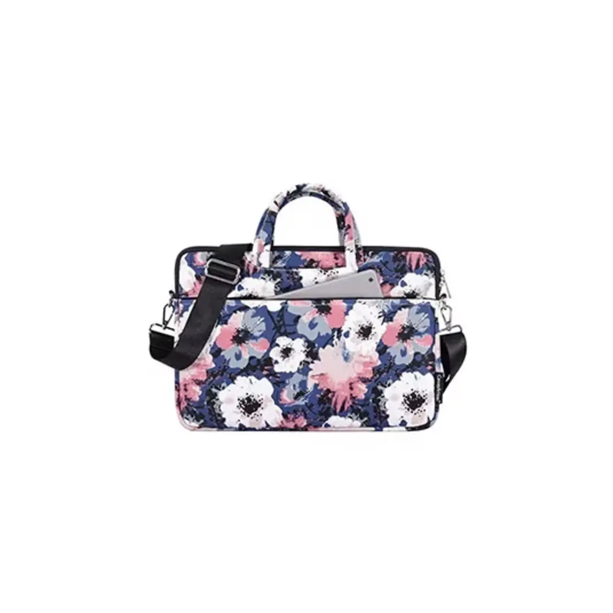 canvasartisan flower design laptop bag-BLUE
